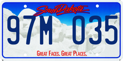 SD license plate 97MO35