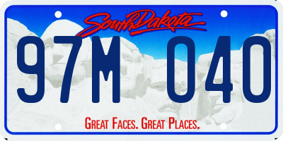 SD license plate 97MO40
