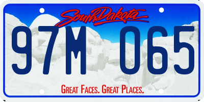 SD license plate 97MO65