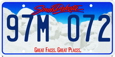 SD license plate 97MO72