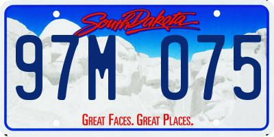 SD license plate 97MO75