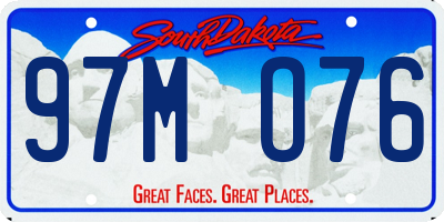 SD license plate 97MO76