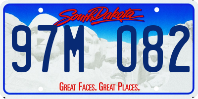 SD license plate 97MO82