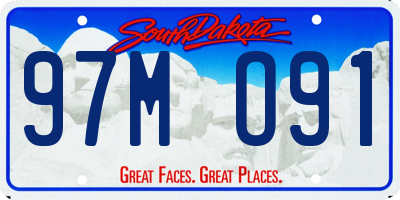 SD license plate 97MO91