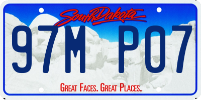 SD license plate 97MP07