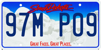 SD license plate 97MP09