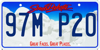 SD license plate 97MP20