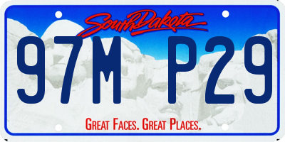 SD license plate 97MP29