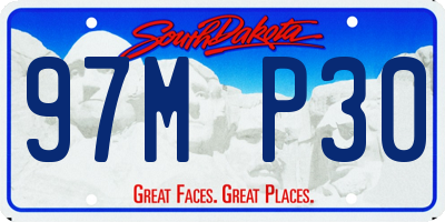 SD license plate 97MP30