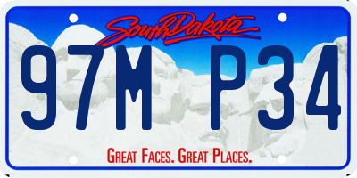 SD license plate 97MP34