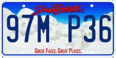 SD license plate 97MP36