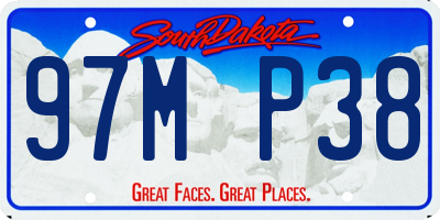 SD license plate 97MP38