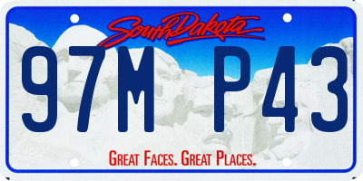 SD license plate 97MP43