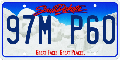 SD license plate 97MP60