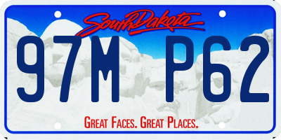 SD license plate 97MP62