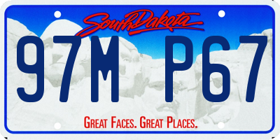 SD license plate 97MP67