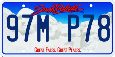 SD license plate 97MP78
