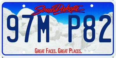 SD license plate 97MP82