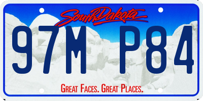 SD license plate 97MP84