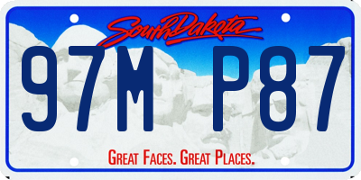 SD license plate 97MP87