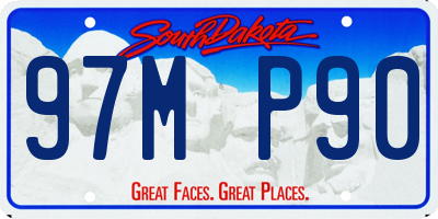 SD license plate 97MP90