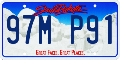 SD license plate 97MP91