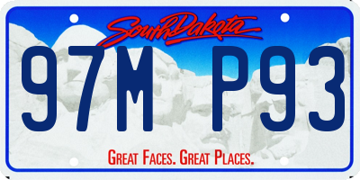 SD license plate 97MP93