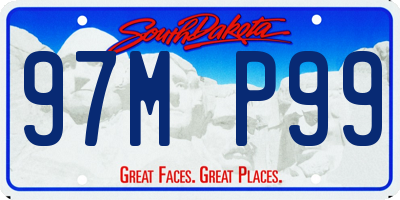 SD license plate 97MP99