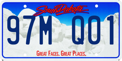 SD license plate 97MQ01