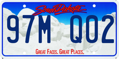 SD license plate 97MQ02
