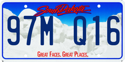 SD license plate 97MQ16