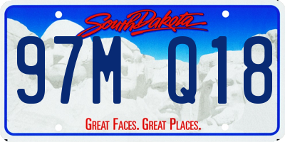 SD license plate 97MQ18