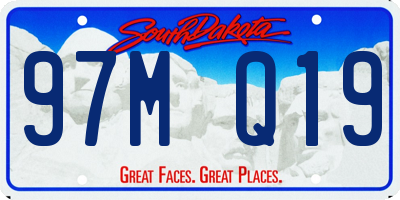 SD license plate 97MQ19