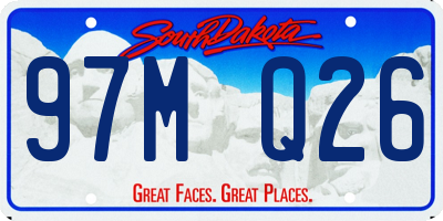 SD license plate 97MQ26