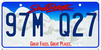 SD license plate 97MQ27