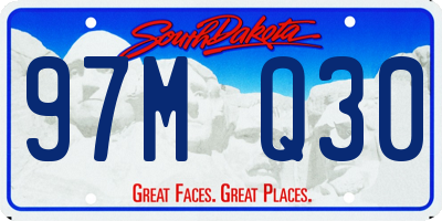 SD license plate 97MQ30