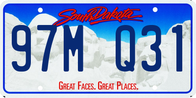 SD license plate 97MQ31