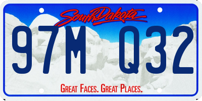 SD license plate 97MQ32