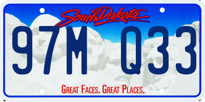 SD license plate 97MQ33