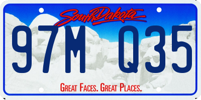 SD license plate 97MQ35