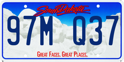 SD license plate 97MQ37