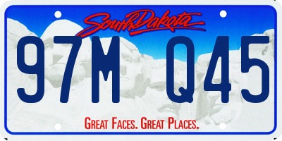 SD license plate 97MQ45