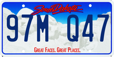 SD license plate 97MQ47