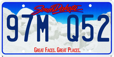 SD license plate 97MQ52