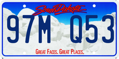SD license plate 97MQ53