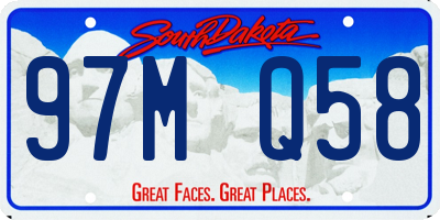SD license plate 97MQ58