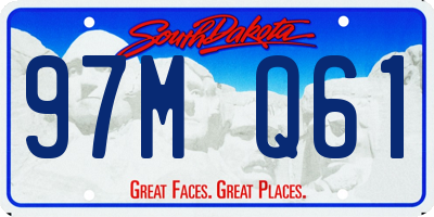 SD license plate 97MQ61