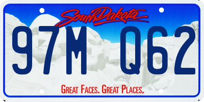 SD license plate 97MQ62