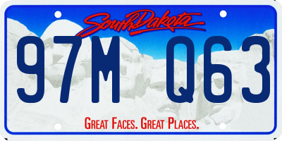 SD license plate 97MQ63