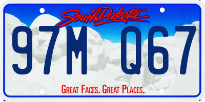 SD license plate 97MQ67